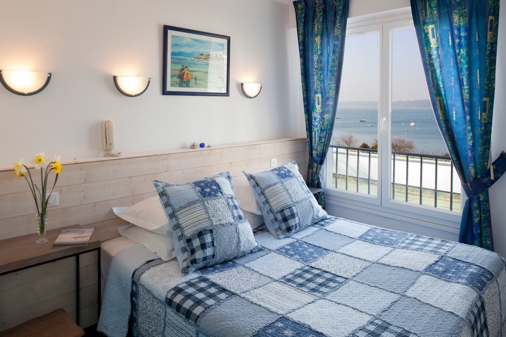 chambre avec vue sur la mer - hôtel du parc fétan dans le Morbihan - bretagne